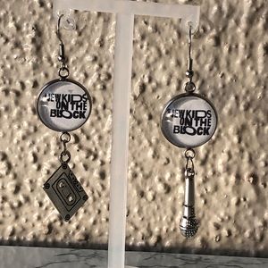 New Kids On The Block Dangle Earrings, NKOTB Earrings Mixtape Tour Microphone